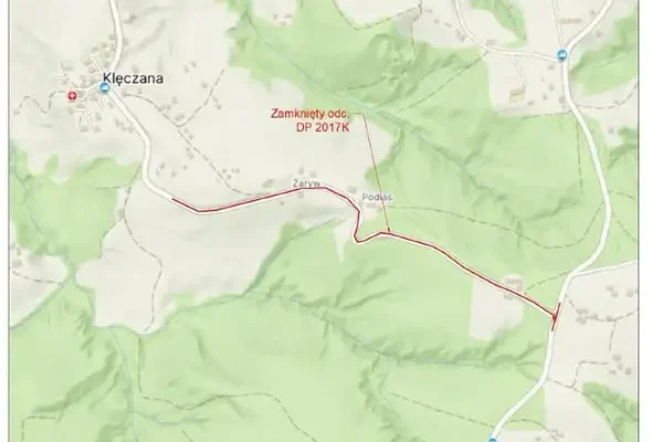 Zmiana terminu zamknięcia drogi w Klęczanie – remont 31 sierpnia