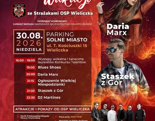 Roztańczony Finał Wakacji w Wieliczce: koncerty, atrakcje i wielka niespodzianka już w niedzielę