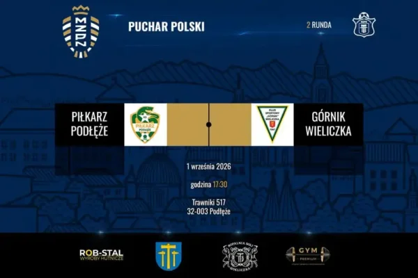 Górnik Wieliczka awansuje w Pucharze Polski po zwycięstwie z Piłkarzem Podłęże