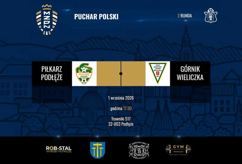 Górnik Wieliczka awansuje w Pucharze Polski po zwycięstwie z Piłkarzem Podłęże