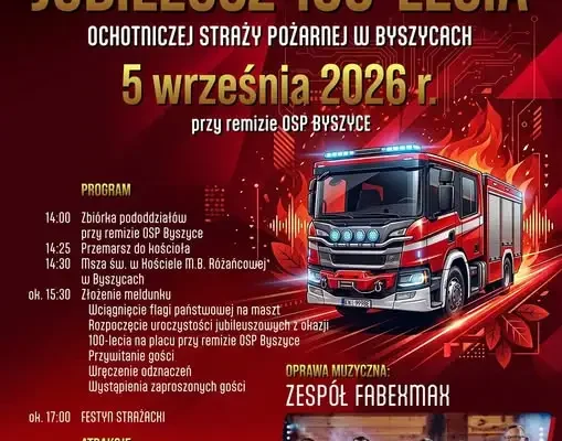 100-lecie OSP Byszyce: Jubileusz strażaków ochotników w Wieliczce