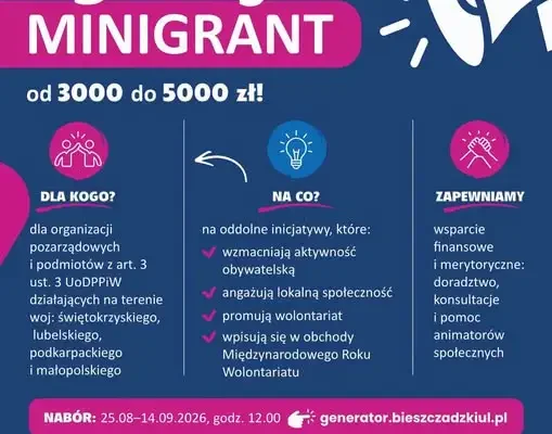 Rusza nabór do konkursu „Fundusz Inicjatyw MRW – Działam, bo lubię!” – minigranty dla organizacji z Małopolski