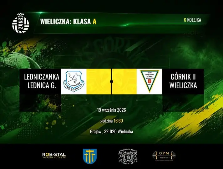 Ledniczanka Lednica Górna wygrała 5:4 z rezerwami Górnika Wieliczka po dramatycznym meczu