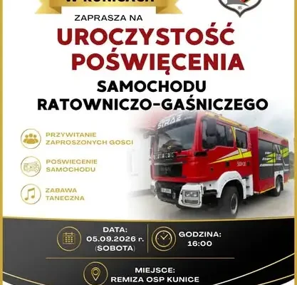 Weekend pełen atrakcji w gminie Gdów: poświęcenie wozu OSP, piknik i zawody
