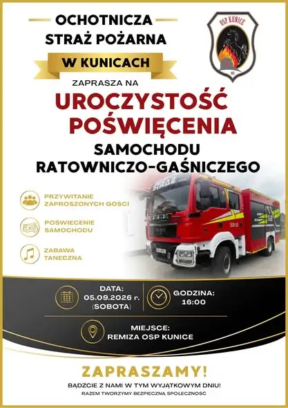 Weekend pełen atrakcji w gminie Gdów: poświęcenie wozu OSP, piknik i zawody