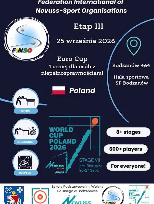 Międzynarodowy Turniej Novuss w Bodzanowie – trzeci etap Euro Cup już 25 września