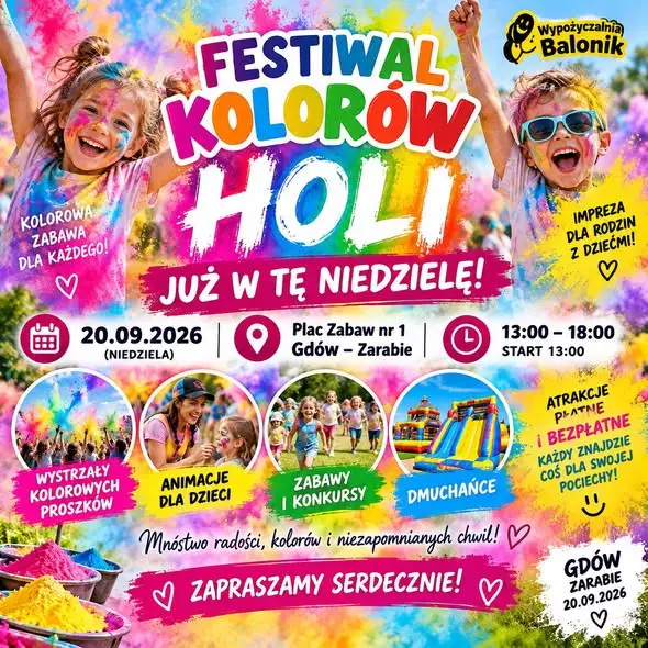 Weekend w Gminie Gdów: zbiórka krwi, piknik, teatr i Festiwal Kolorów