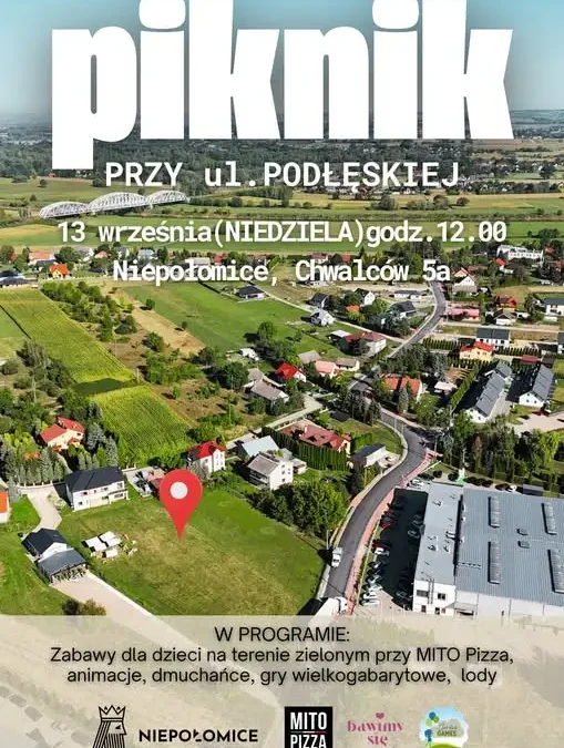 Piknik na zakończenie przebudowy ul. Podłęskiej w Niepołomicach