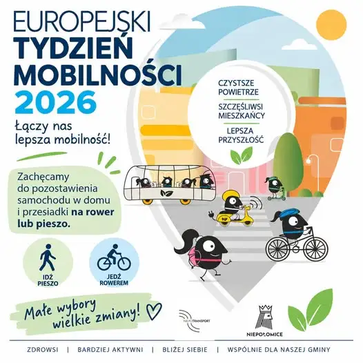 Uczniowie z Niepołomic dziękują kierowcom autobusów w Europejskim Tygodniu Mobilności